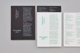 Het Nieuwe Instituut Jaarverslag 2018 & 2019 design Christine Alberts
